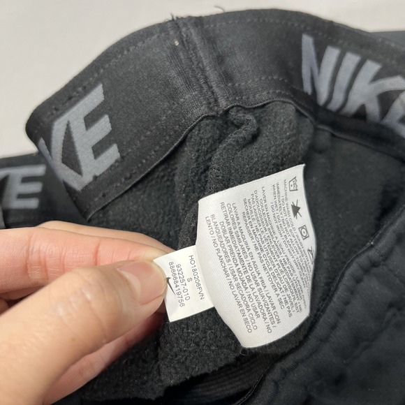 Nike Mens Big Swoosh Training Sweatpants Fleece Taper Jogger Pants Black Medium - Picture 12 of 16